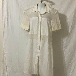 Cream color short sleeve dress